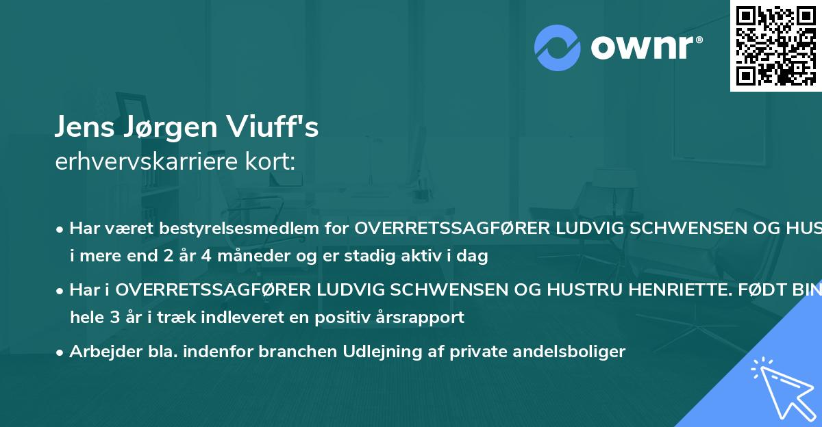 Jens Jørgen Viuff's erhvervskarriere kort