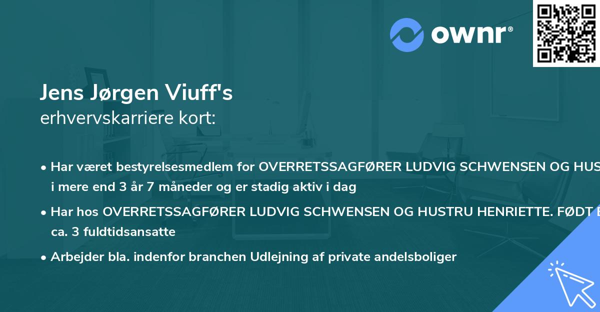 Jens Jørgen Viuff's erhvervskarriere kort