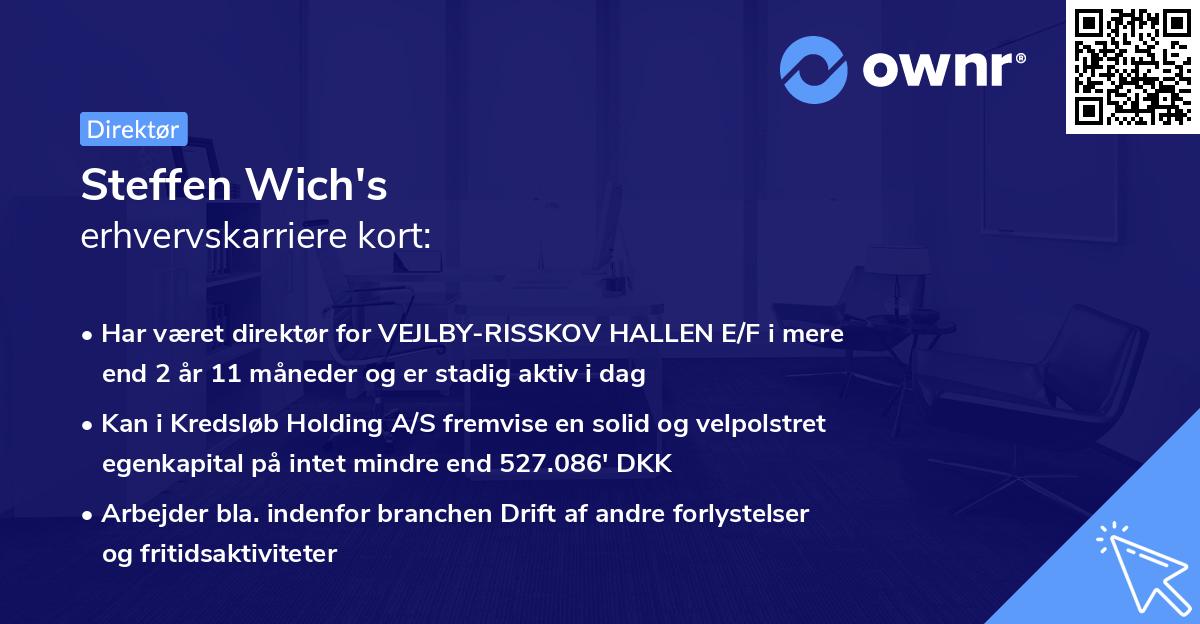 Steffen Wich's erhvervskarriere kort