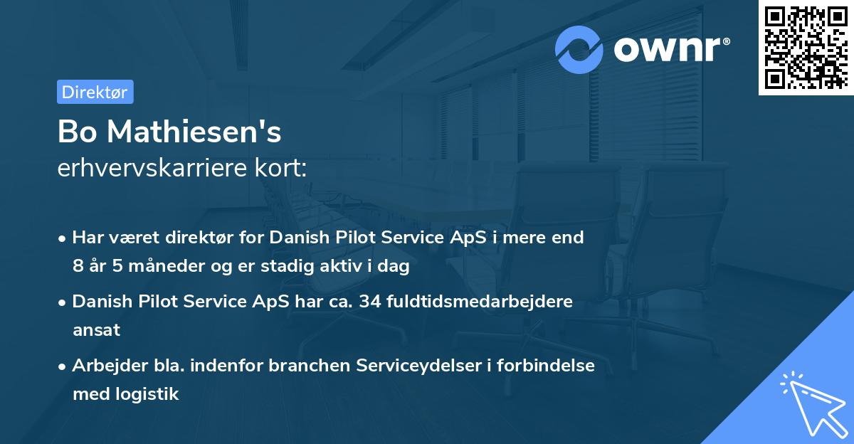 Bo Mathiesen's erhvervskarriere kort