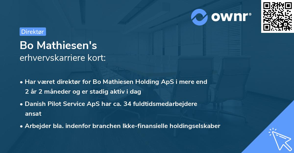 Bo Mathiesen's erhvervskarriere kort