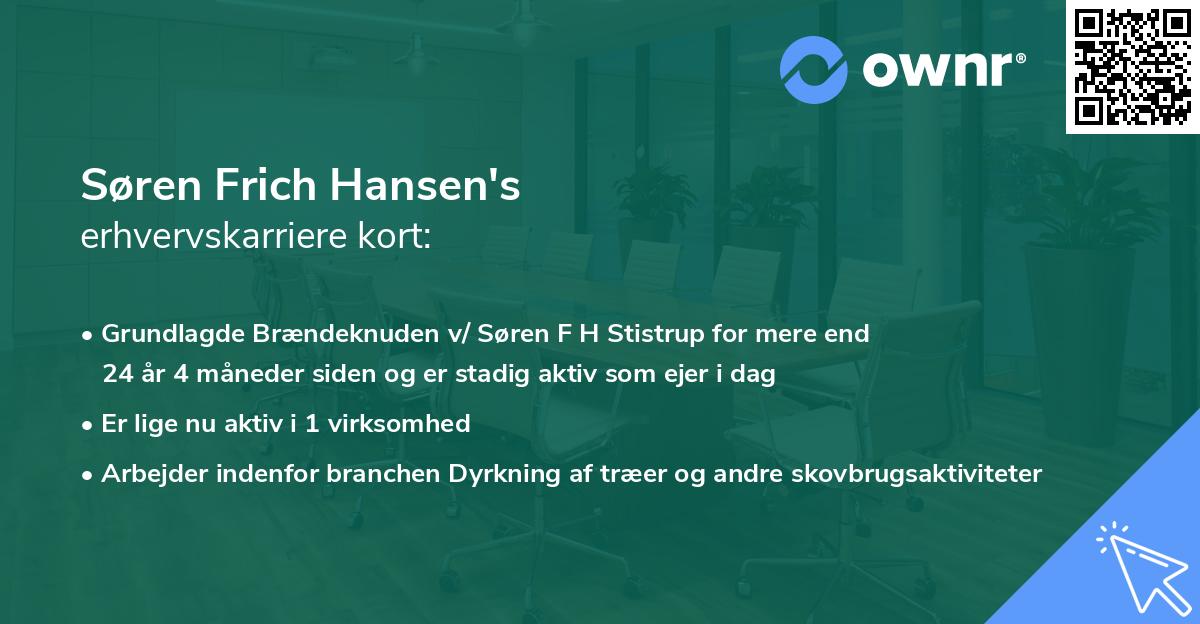 Søren Frich Hansen's erhvervskarriere kort