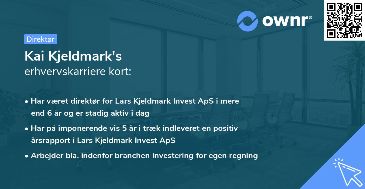 Kai Kjeldmark's erhvervskarriere kort