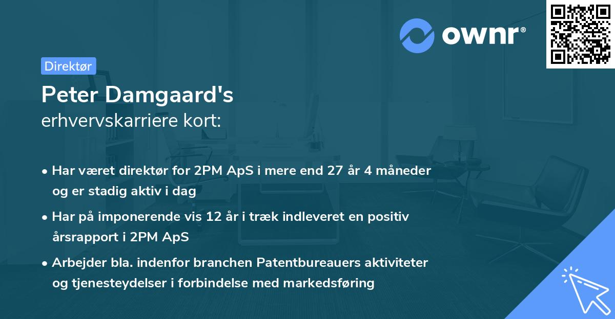 Peter Damgaard's erhvervskarriere kort