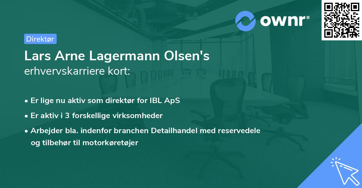 Lars Arne Lagermann Olsen's erhvervskarriere kort