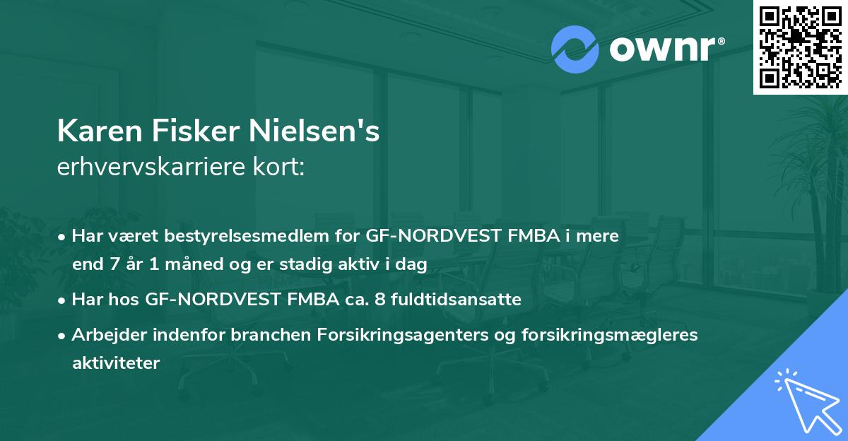 Karen Fisker Nielsen's erhvervskarriere kort