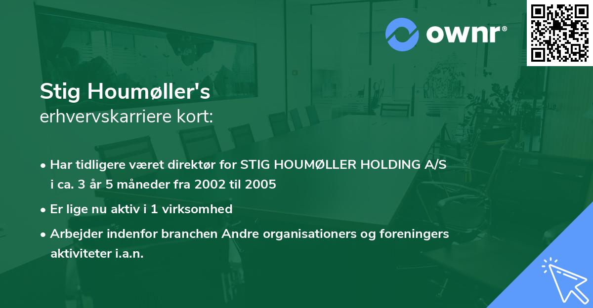 Stig Houmøller's erhvervskarriere kort