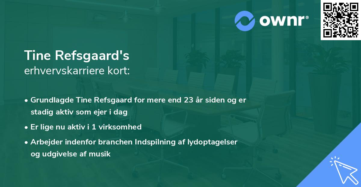 Tine Refsgaard's erhvervskarriere kort
