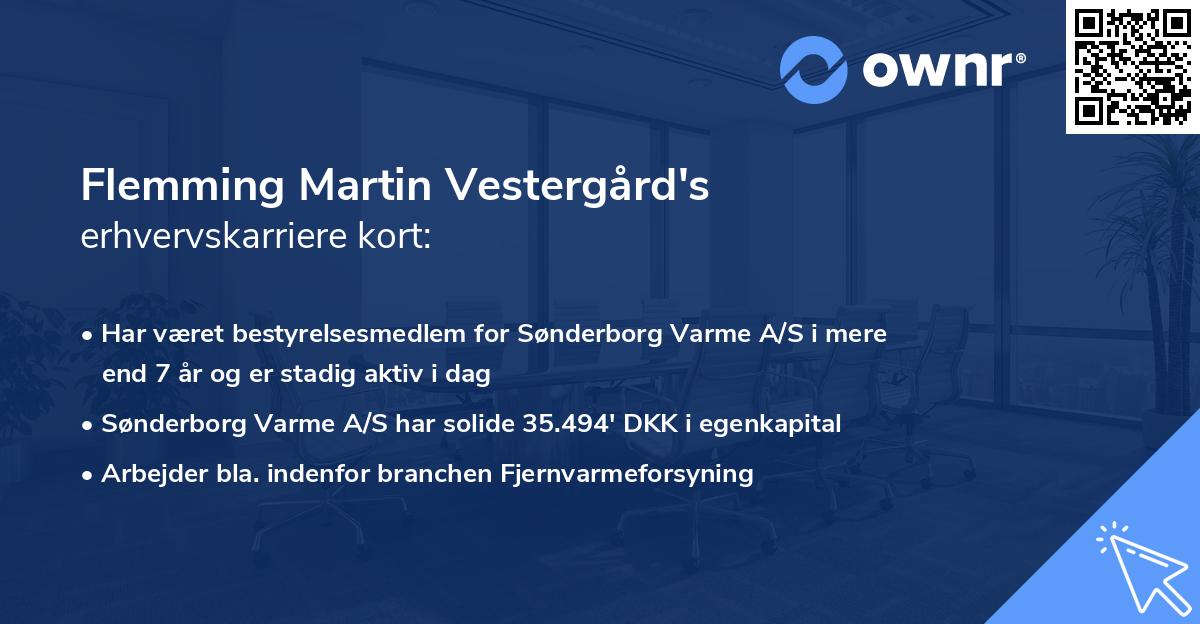 Flemming Martin Vestergård's erhvervskarriere kort