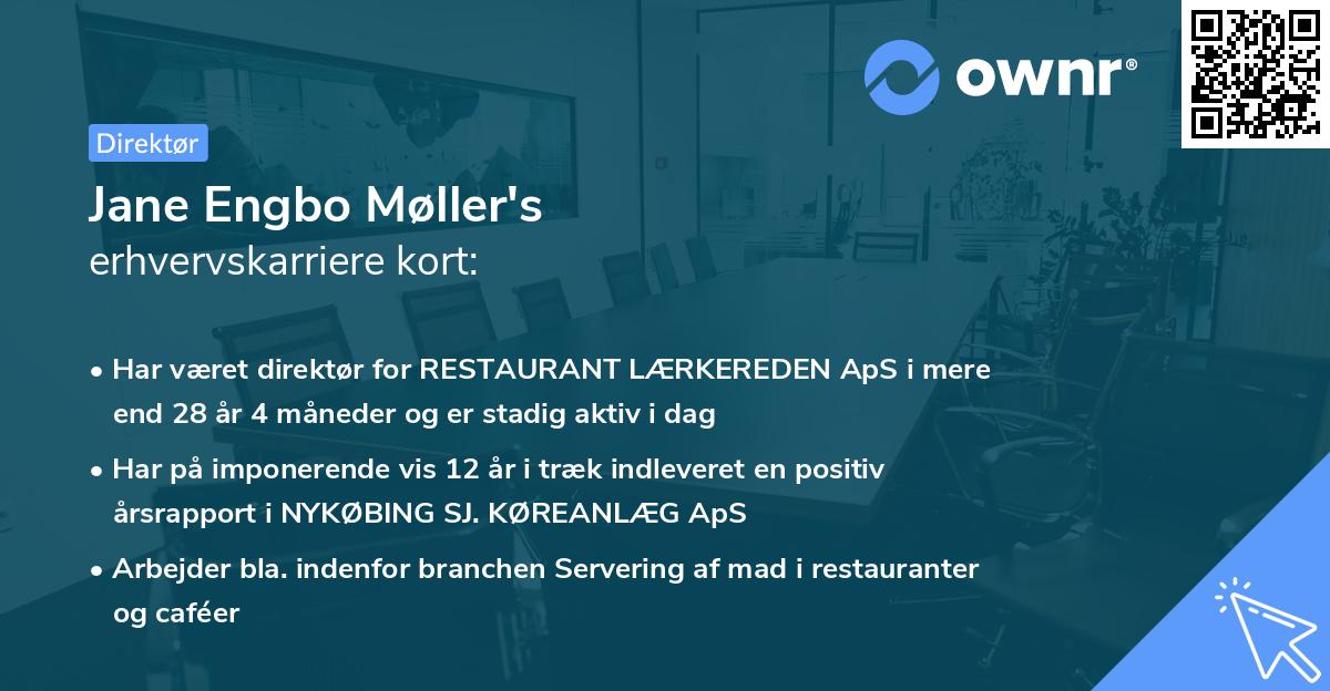 Jane Engbo Møller's erhvervskarriere kort