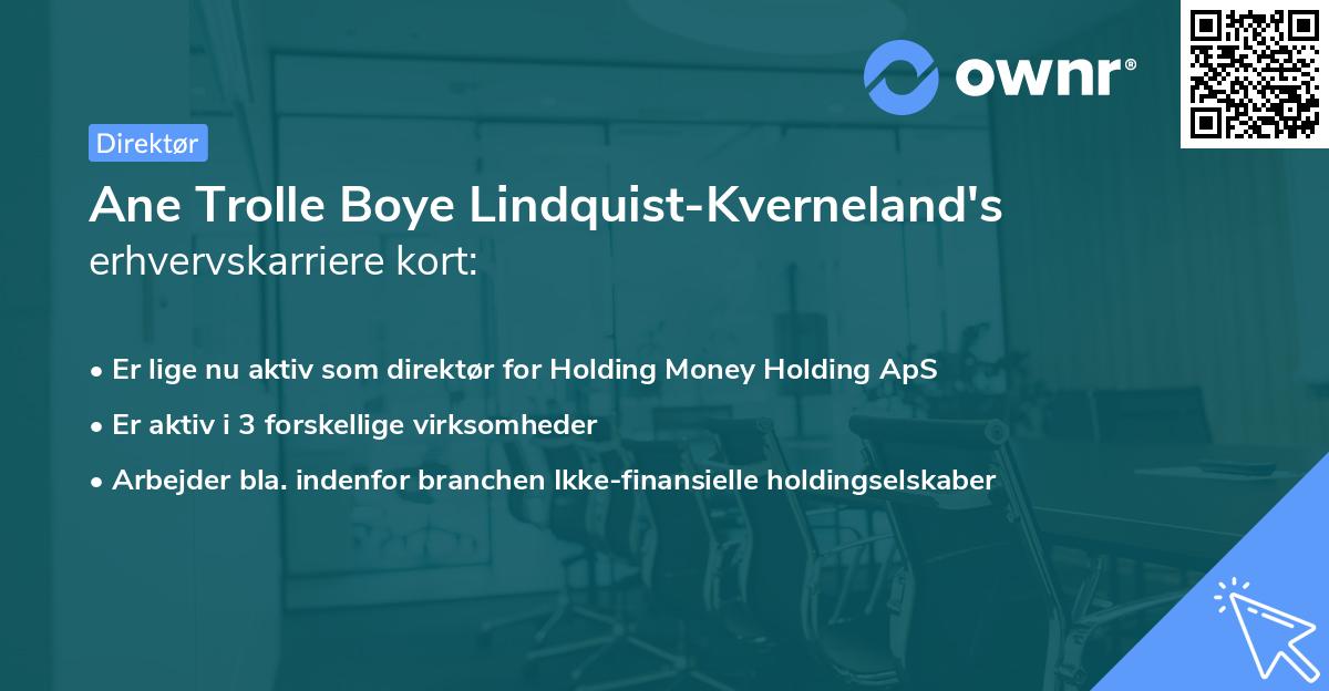 Ane Trolle Boye Lindquist-Kverneland's erhvervskarriere kort