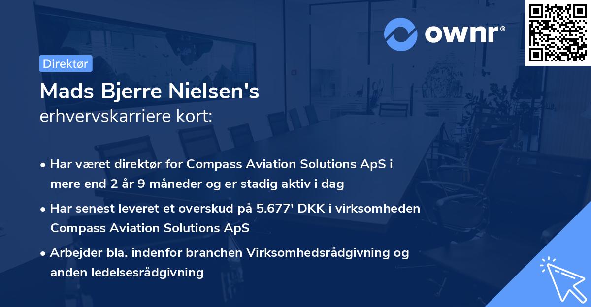 Mads Bjerre Nielsen's erhvervskarriere kort