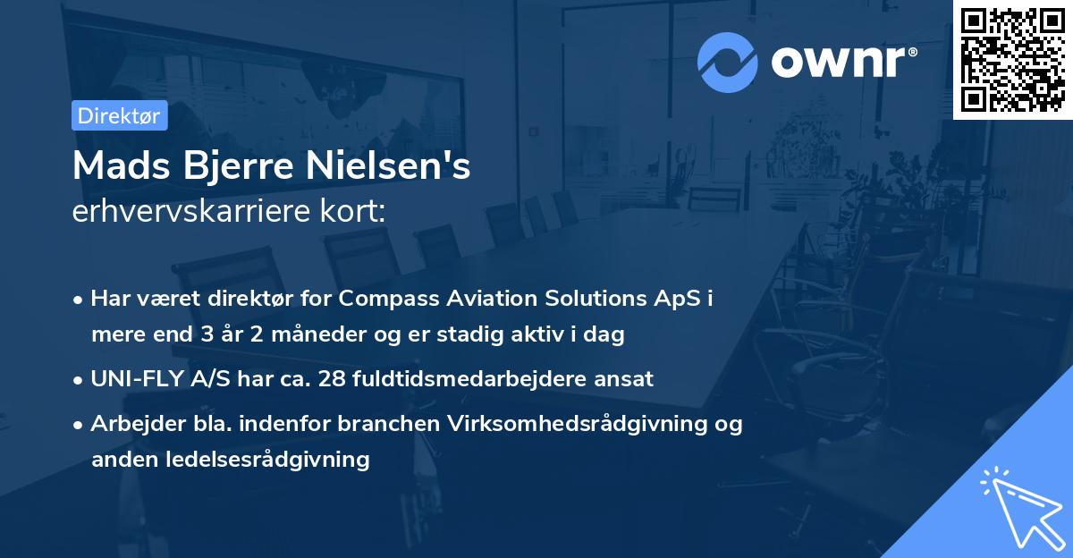 Mads Bjerre Nielsen's erhvervskarriere kort