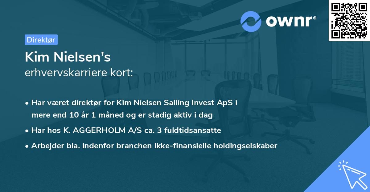 Kim Nielsen's erhvervskarriere kort