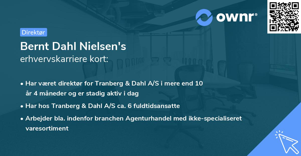 Bernt Dahl Nielsen's erhvervskarriere kort