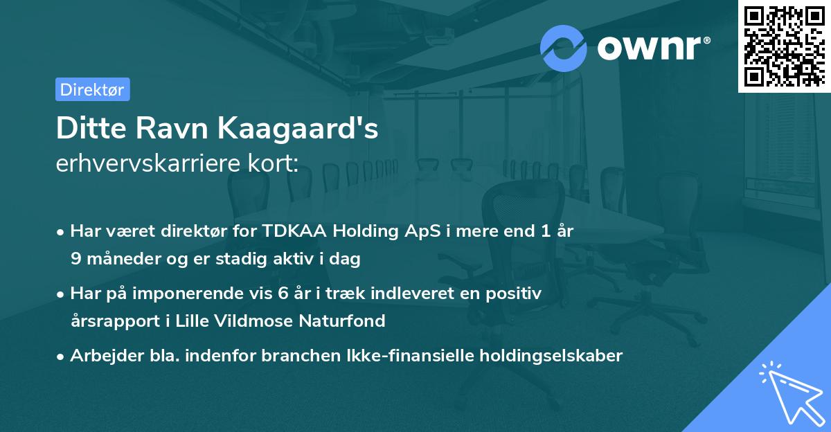 Ditte Ravn Kaagaard's erhvervskarriere kort