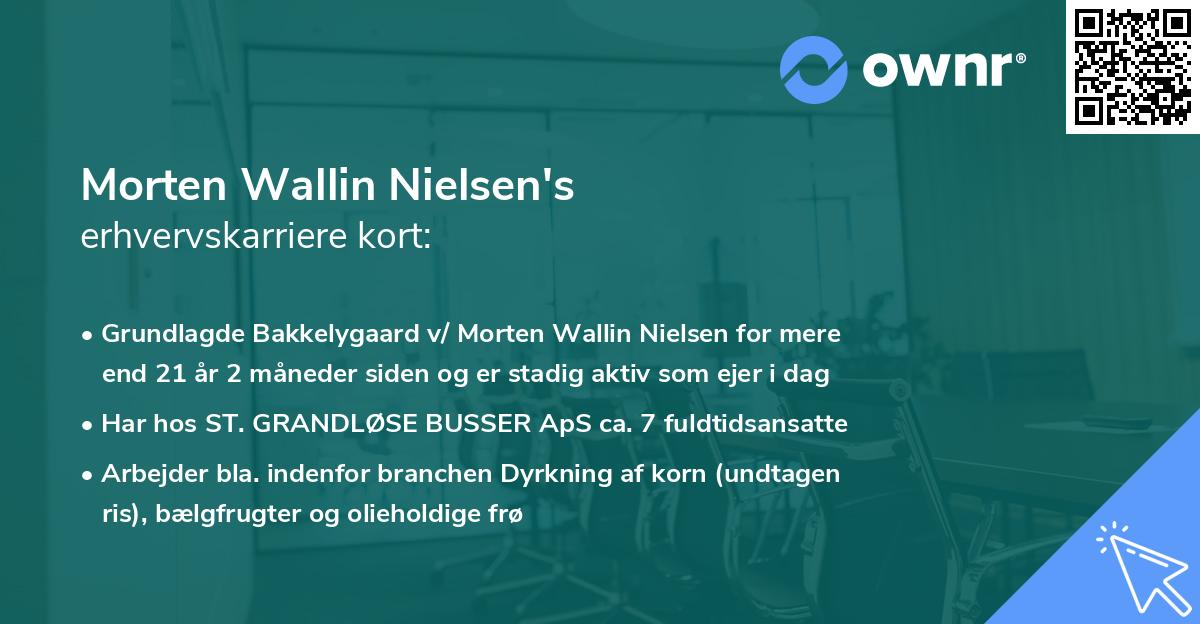 Morten Wallin Nielsen's erhvervskarriere kort