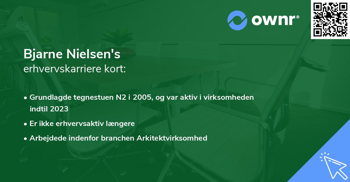 Bjarne Nielsen's erhvervskarriere kort