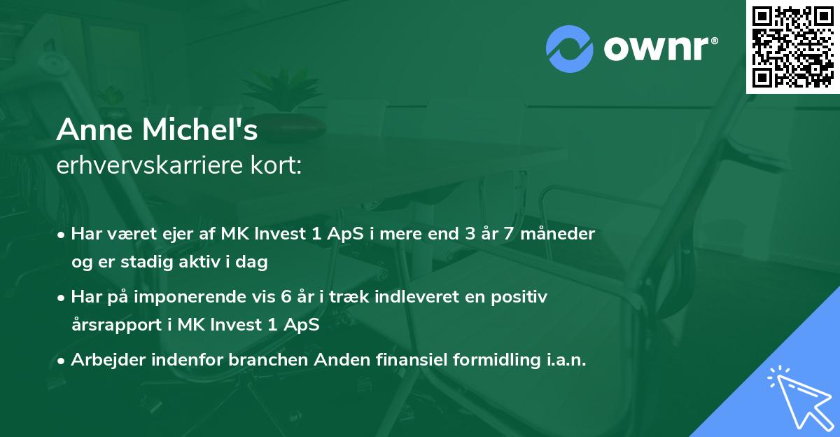 Anne Michel's erhvervskarriere kort