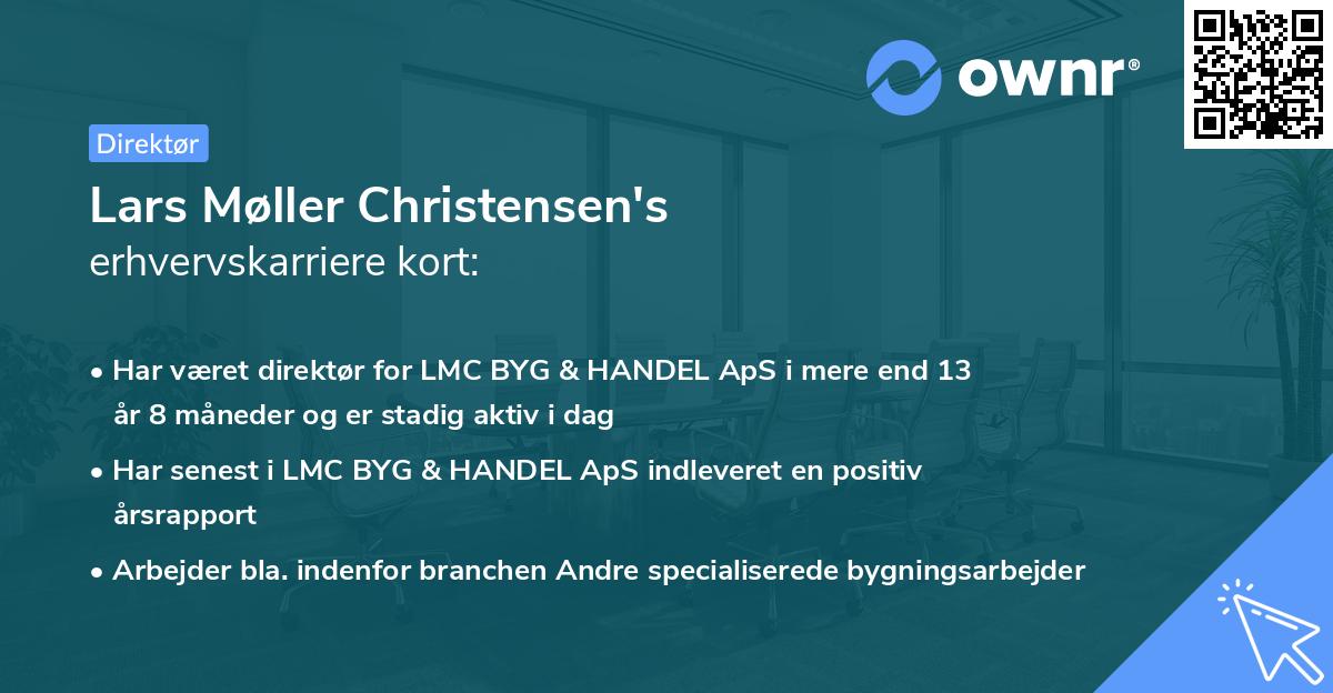 Lars Møller Christensen's erhvervskarriere kort