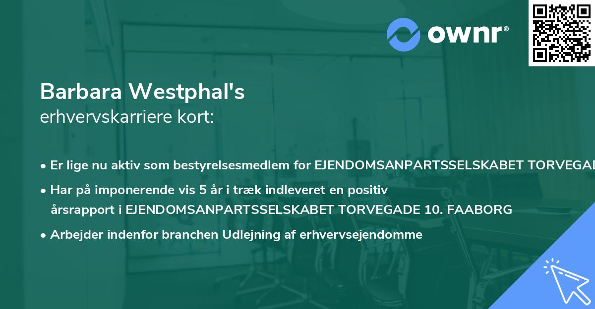 Barbara Westphal's erhvervskarriere kort