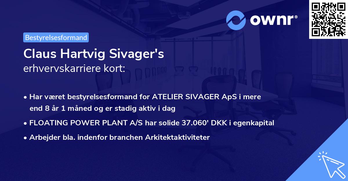Claus Hartvig Sivager's erhvervskarriere kort