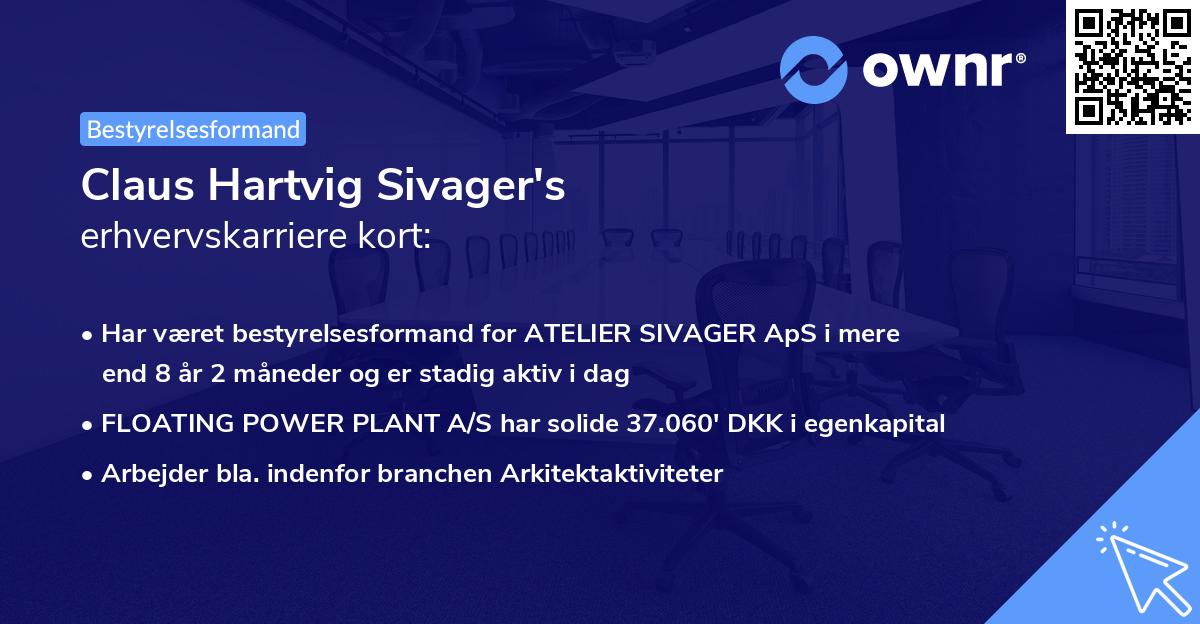 Claus Hartvig Sivager's erhvervskarriere kort