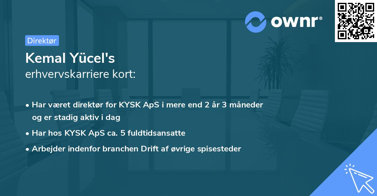 Kemal Yücel's erhvervskarriere kort