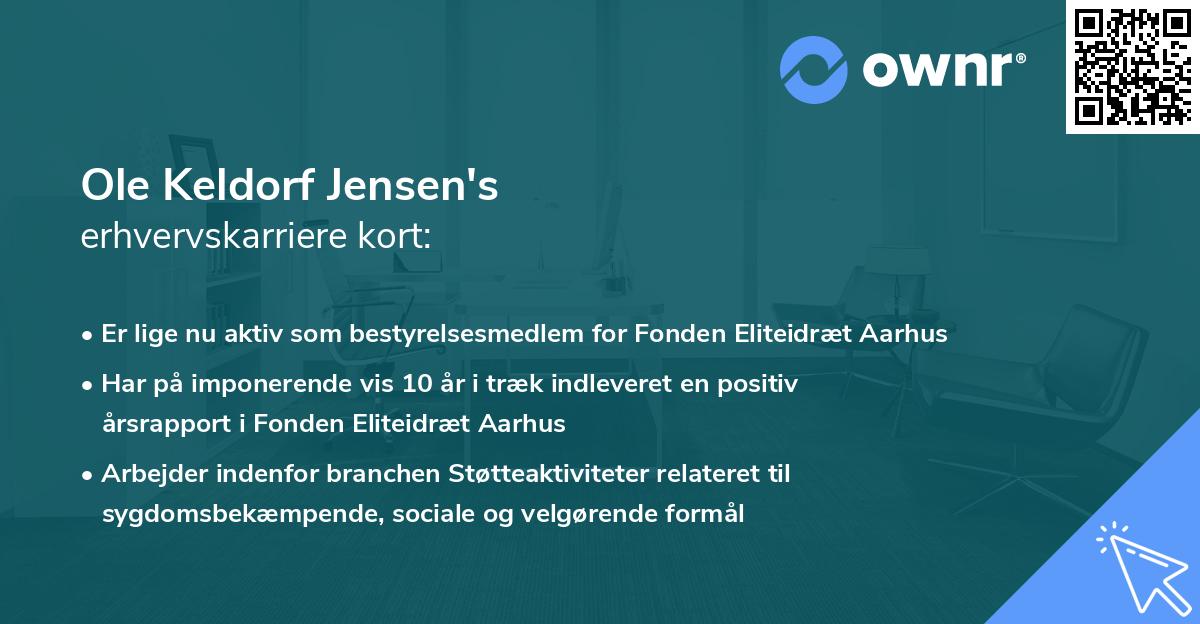 Ole Keldorf Jensen's erhvervskarriere kort