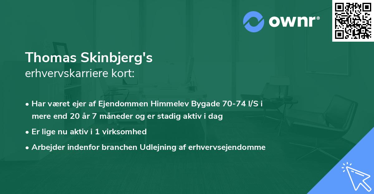 Thomas Skinbjerg's erhvervskarriere kort