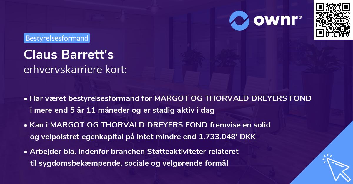 Claus Barrett's erhvervskarriere kort
