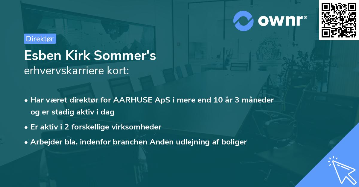Esben Kirk Sommer's erhvervskarriere kort