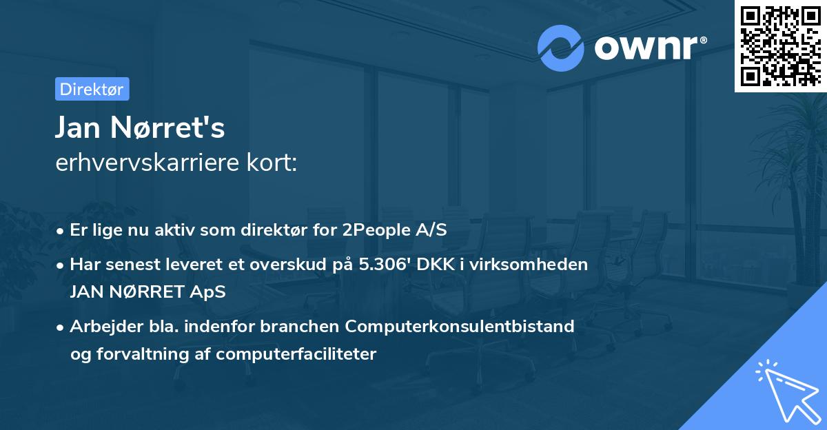 Jan Nørret's erhvervskarriere kort
