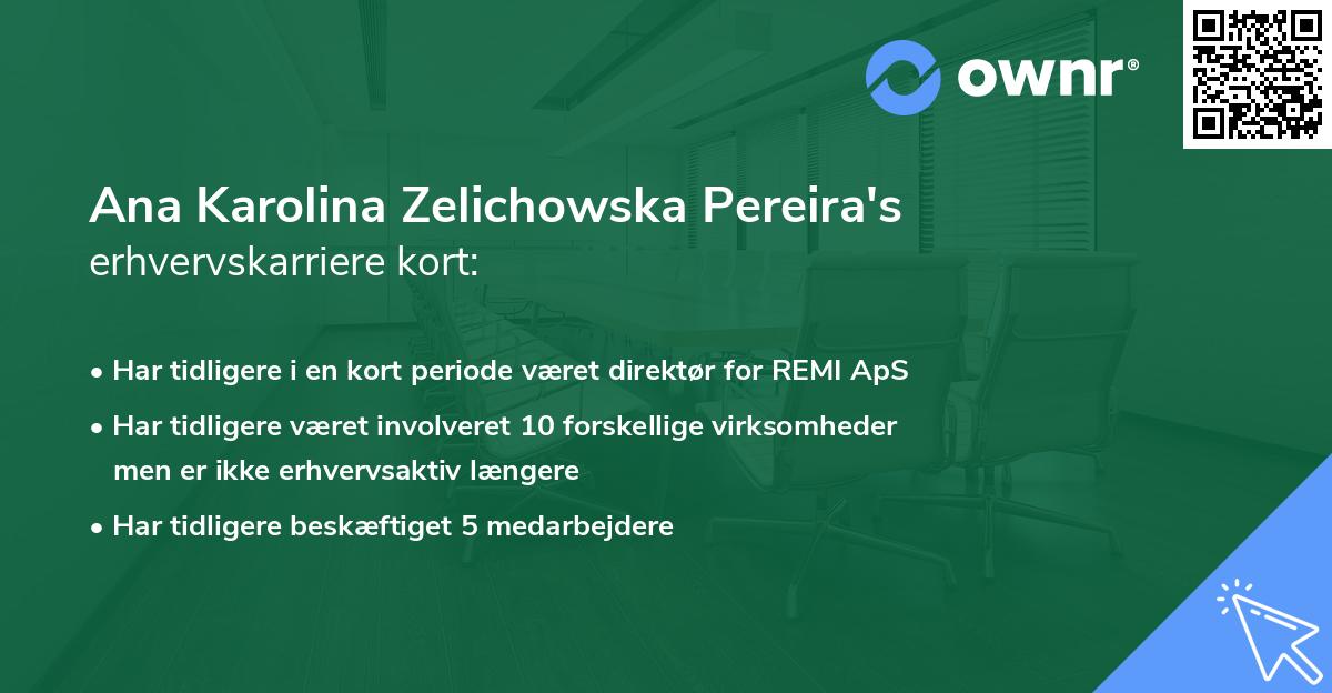 Ana Karolina Zelichowska Pereira's erhvervskarriere kort