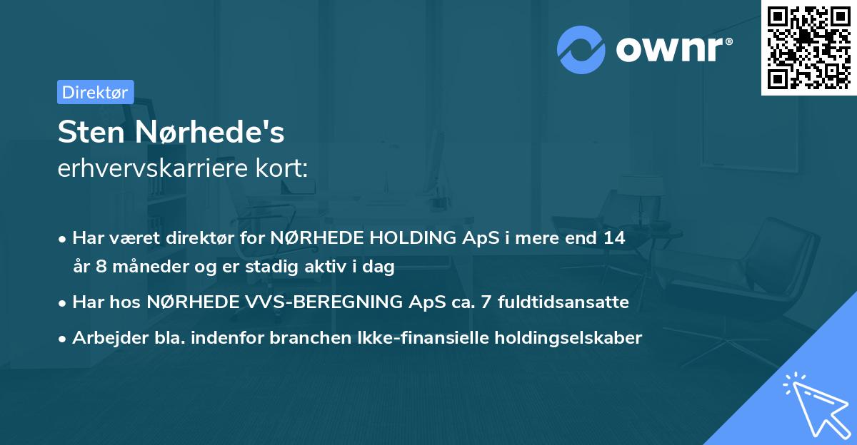 Sten Nørhede's erhvervskarriere kort