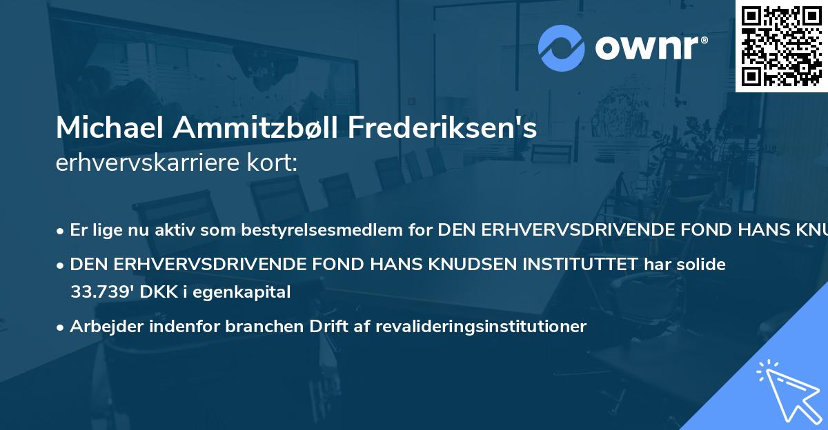 Michael Ammitzbøll Frederiksen's erhvervskarriere kort