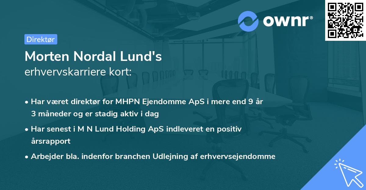 Morten Nordal Lund's erhvervskarriere kort