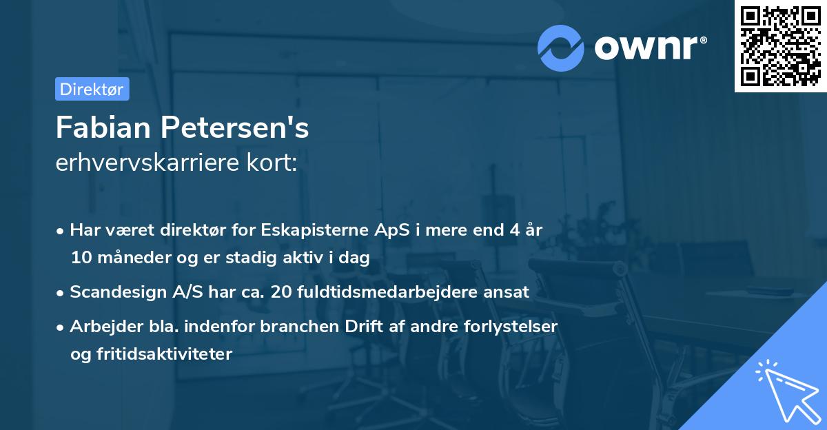 Fabian Petersen's erhvervskarriere kort