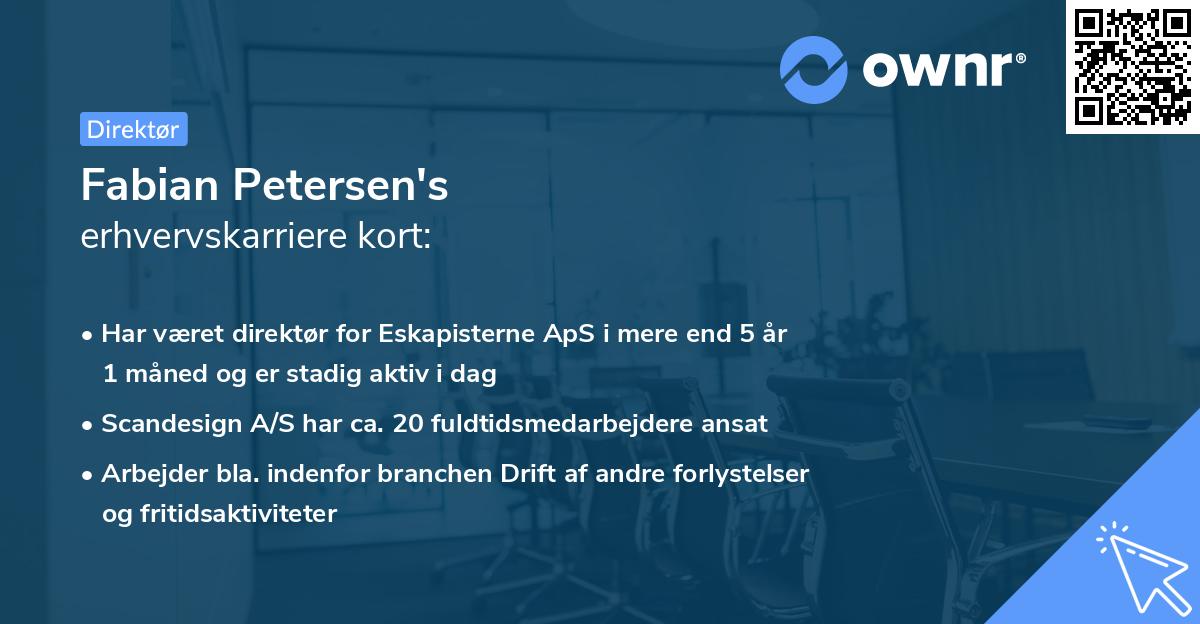 Fabian Petersen's erhvervskarriere kort