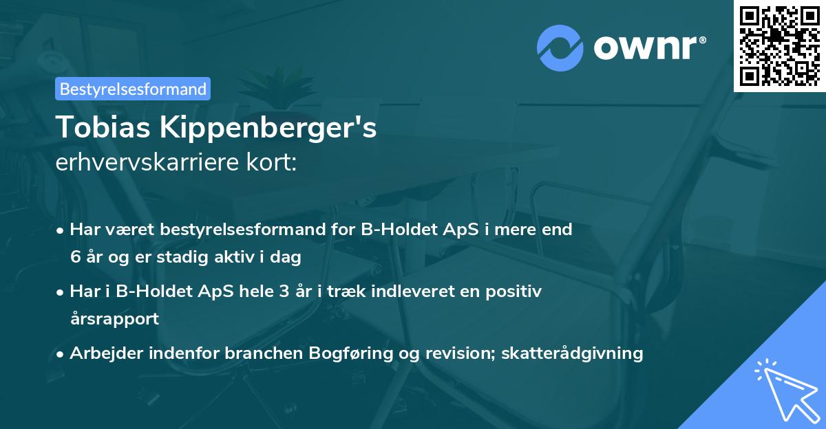 Tobias Kippenberger's erhvervskarriere kort