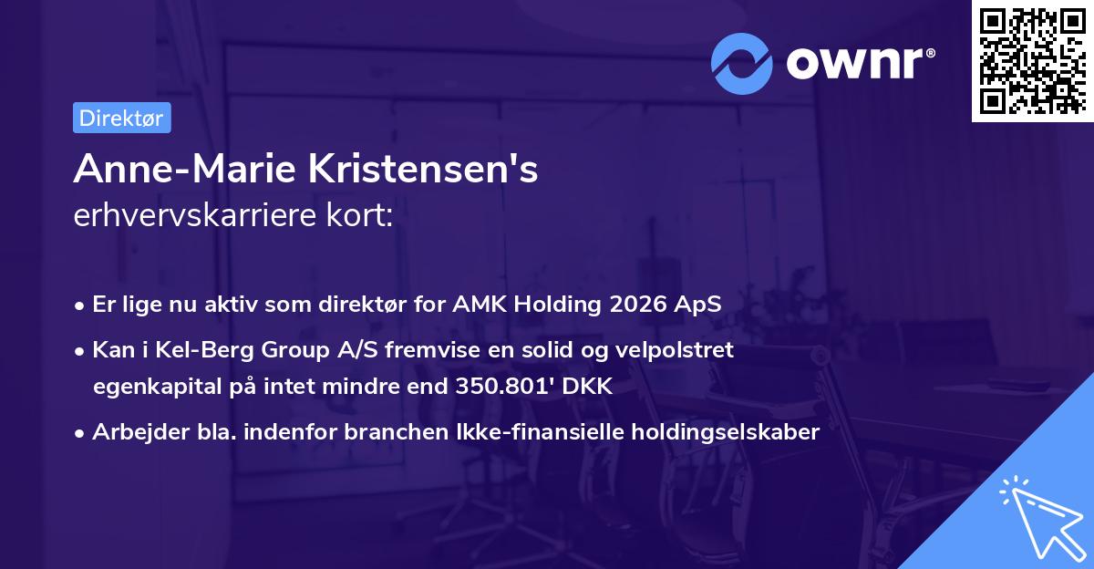 Anne-Marie Kristensen's erhvervskarriere kort