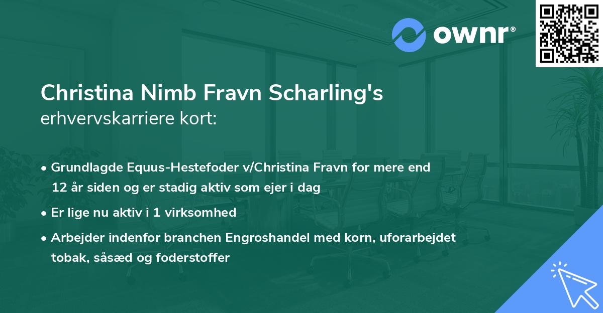 Christina Nimb Fravn Scharling's erhvervskarriere kort