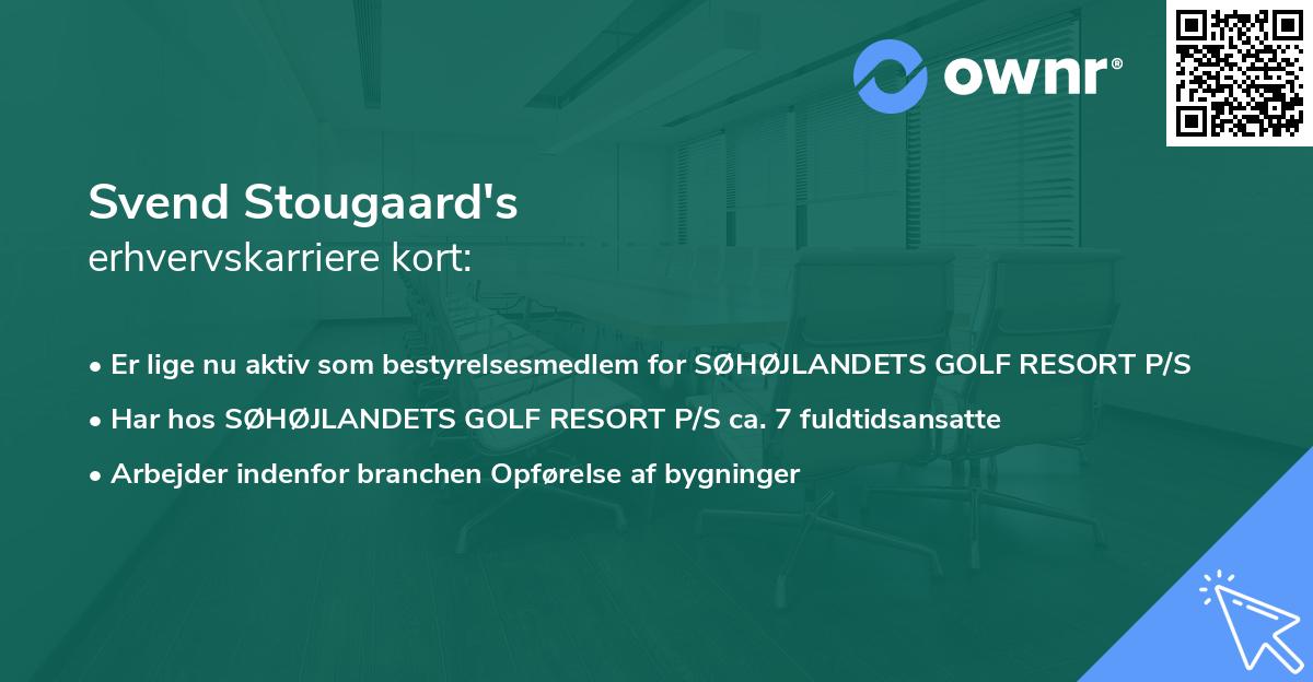 Svend Stougaard's erhvervskarriere kort
