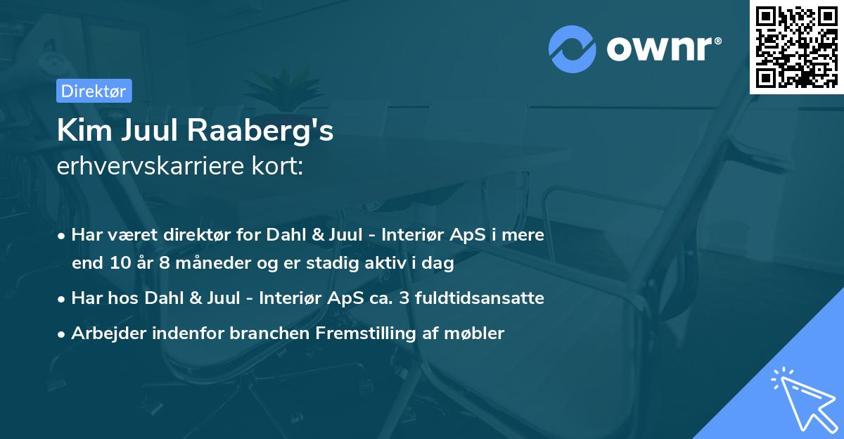 Kim Juul Raaberg's erhvervskarriere kort