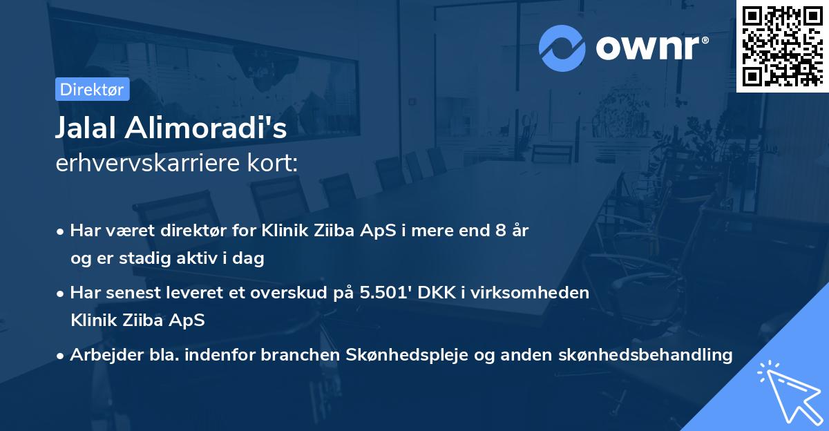Jalal Alimoradi's erhvervskarriere kort