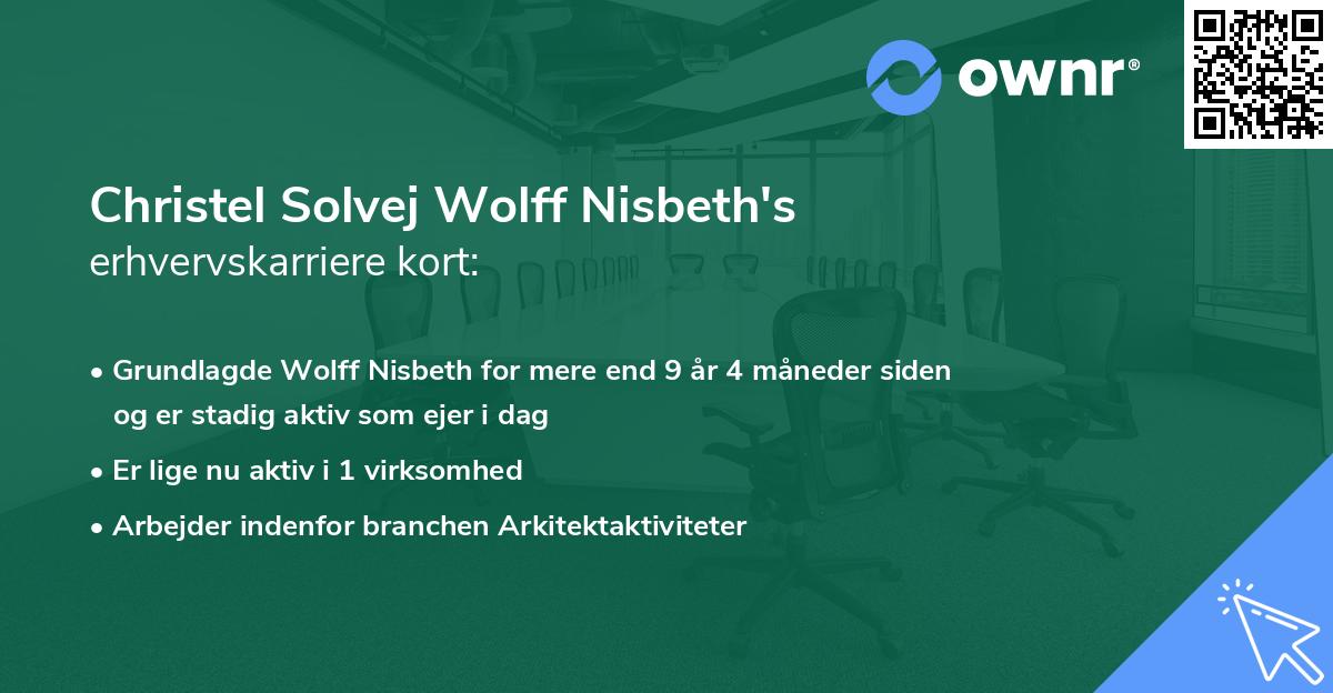 Christel Solvej Wolff Nisbeth's erhvervskarriere kort