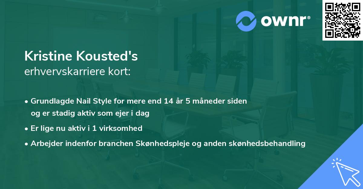 Kristine Kousted's erhvervskarriere kort