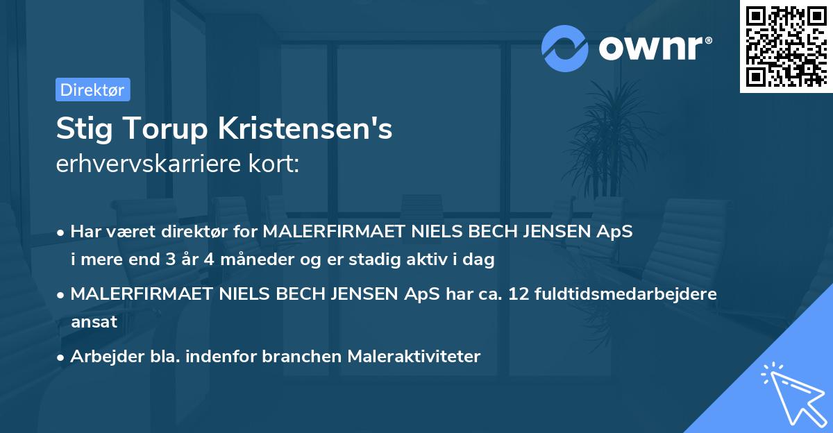Stig Torup Kristensen's erhvervskarriere kort