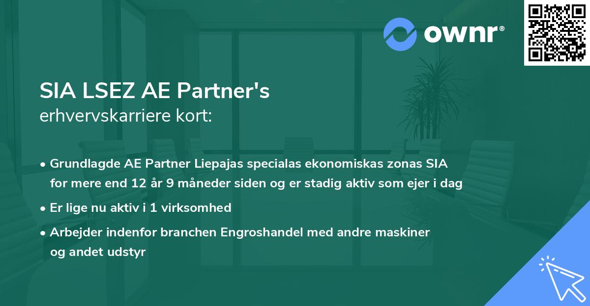 SIA LSEZ AE Partner's erhvervskarriere kort