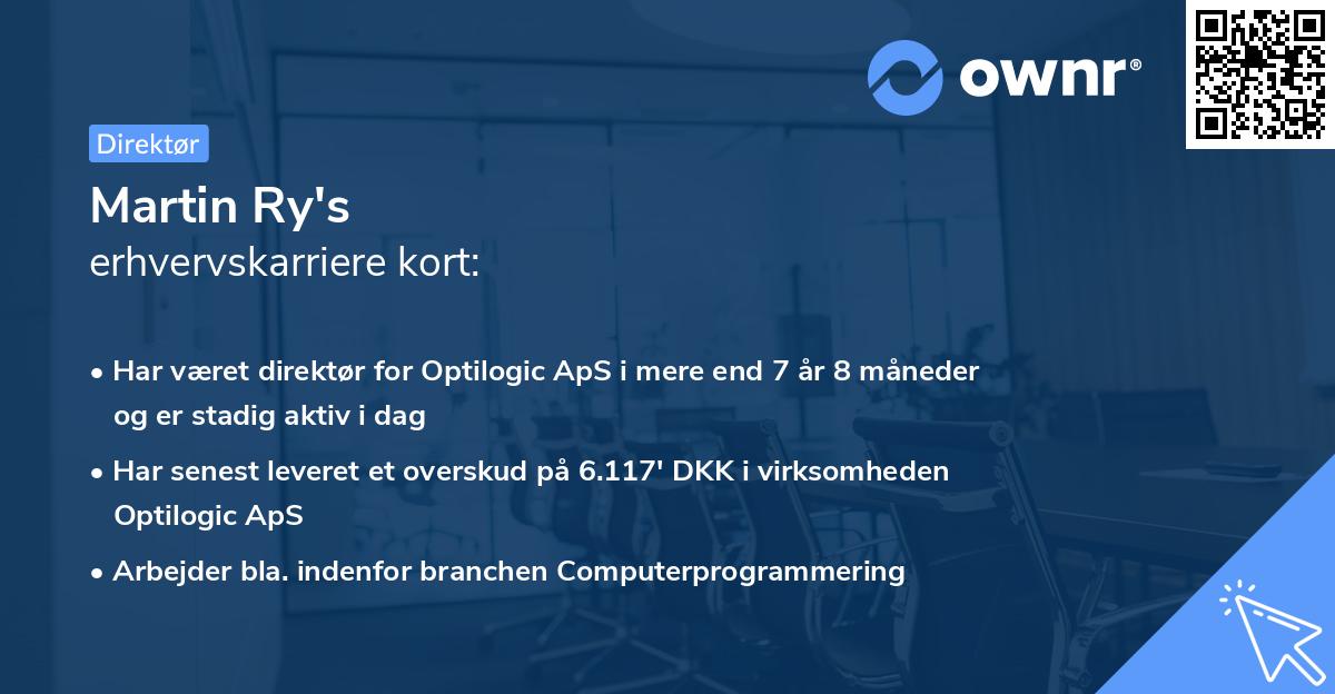 Martin Ry's erhvervskarriere kort